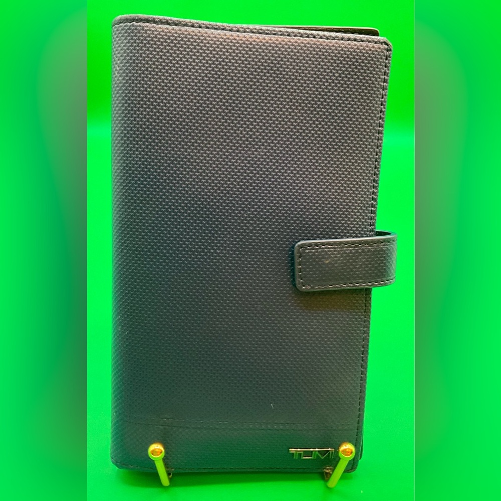 A Rare HTF Awesome TUMI Men Monaco Breast Pocket Navy Blue Snap Wallet